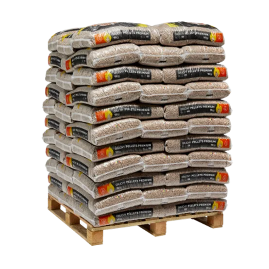Pellet / Granulés de bois premium - Gruchy - 66 sacs de 15kg