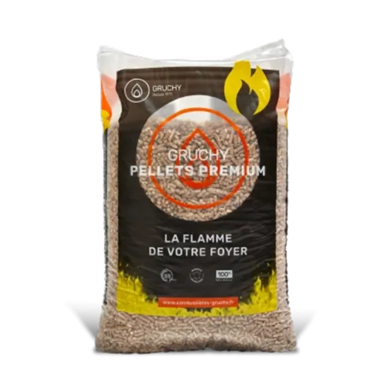 Pellet / Granulés de bois premium - Gruchy - 66 sacs de 15kg