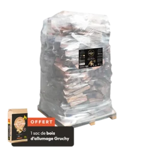 Bois de chauffage ULTRA PREMIUM- Gruchy 2000dm3 30cm 2,24 stère + 1 sac de bois d'allumage 40 litres - Gruchy OFFERT