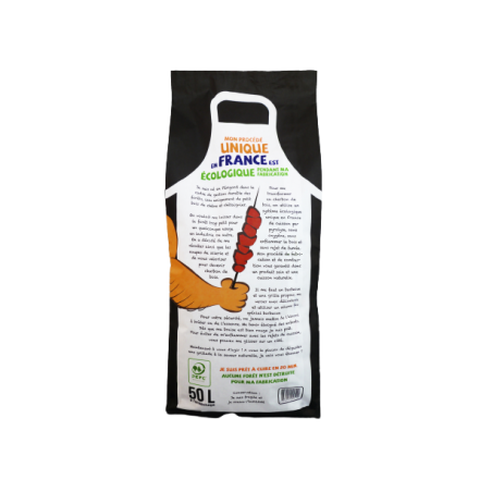 Charbon de bois Qualité Restaurant sac de 50 litres PEFC - calibre 20/150