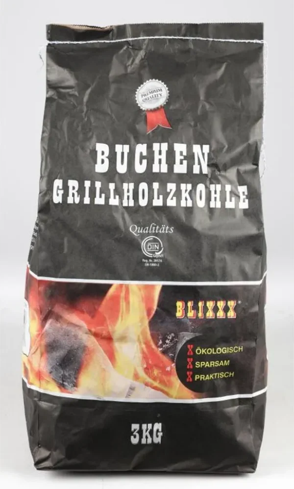 Charbon de bois de hêtre pour grillades 3kg -
