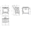 Poêle à bois avec chauffe plat Isotta con cerchi.16 - 11,9 Kw