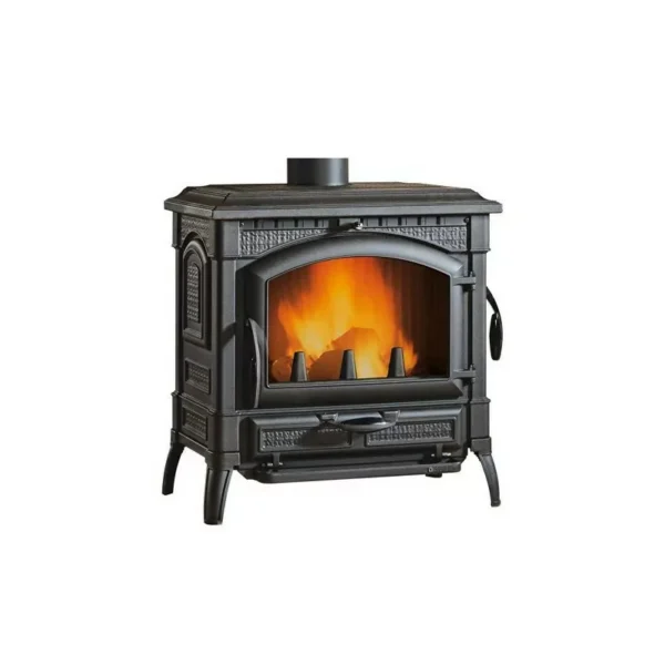 Poêle à bois avec chauffe plat Isotta con cerchi.16 - 11,9 Kw
